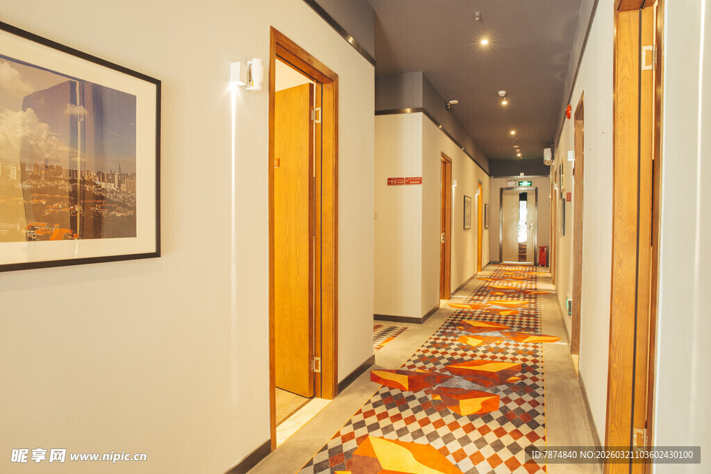 现代风格酒店走廊过道