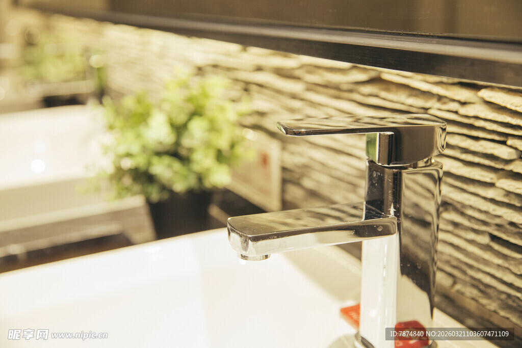 现代风格洗手台特写