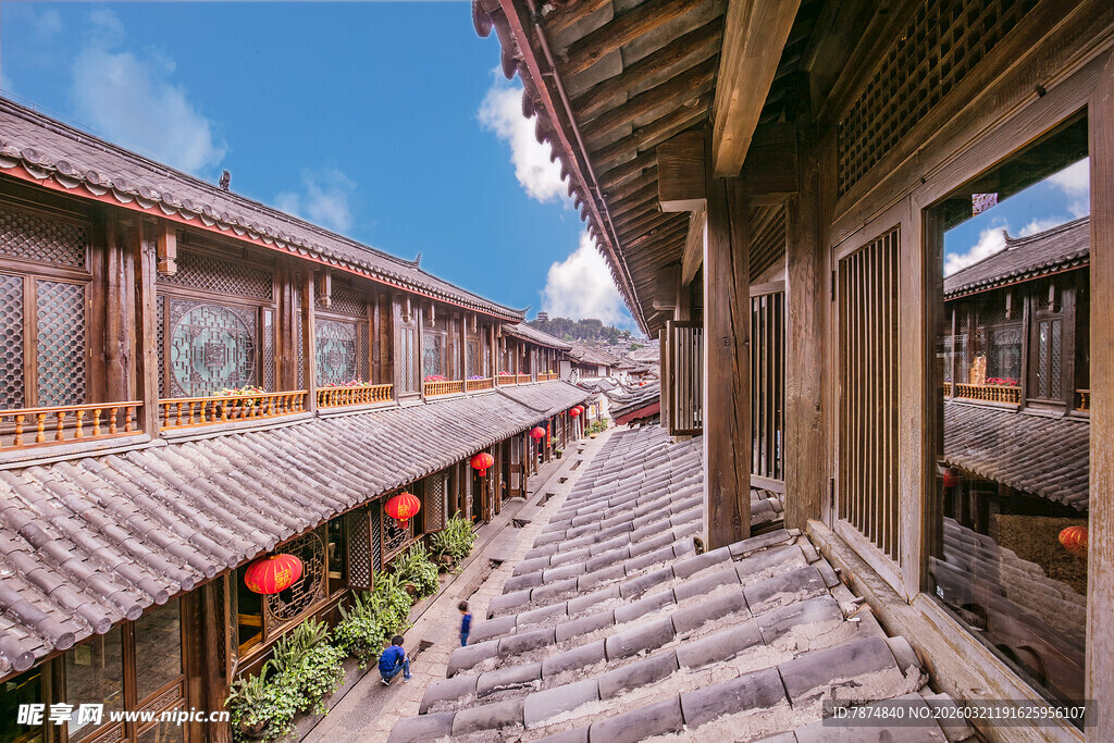 古巷木屋 中式传统建筑图景