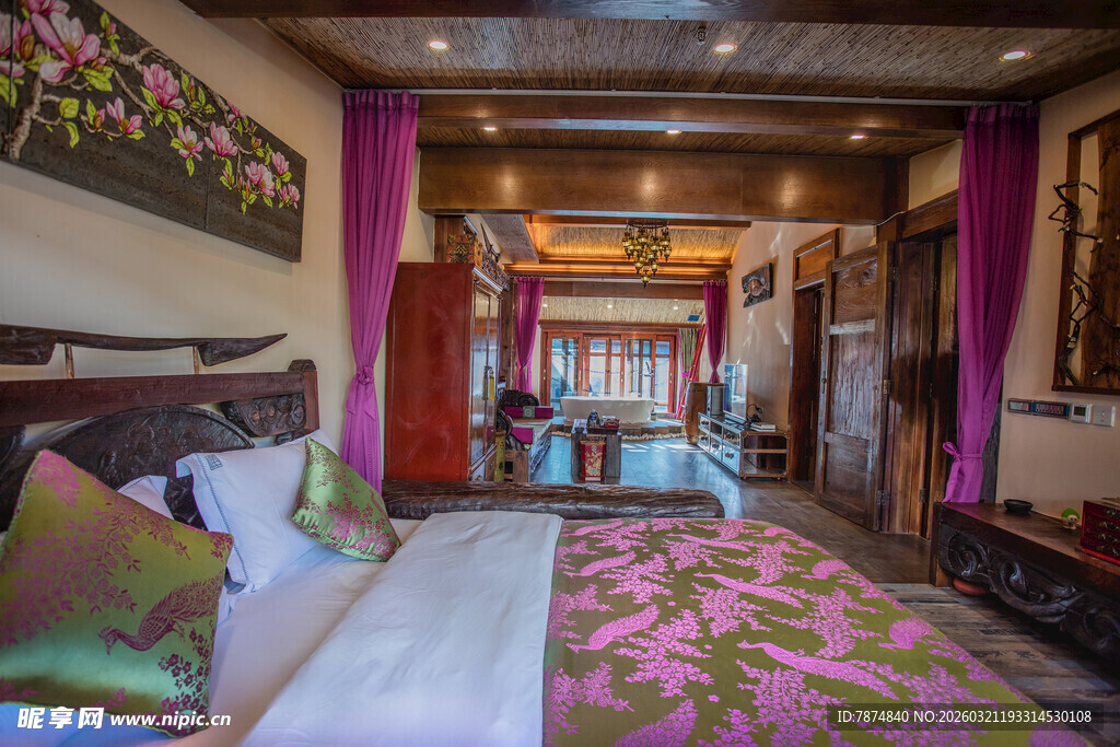 异域风情的舒适卧室空间