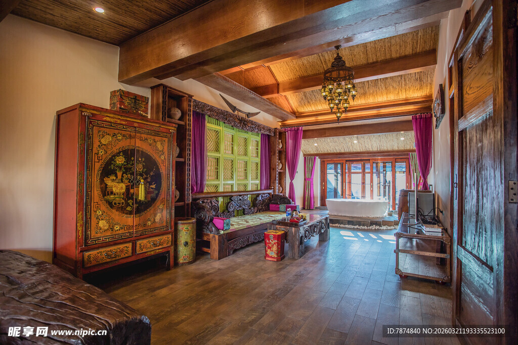 藏式风格客厅室内景致