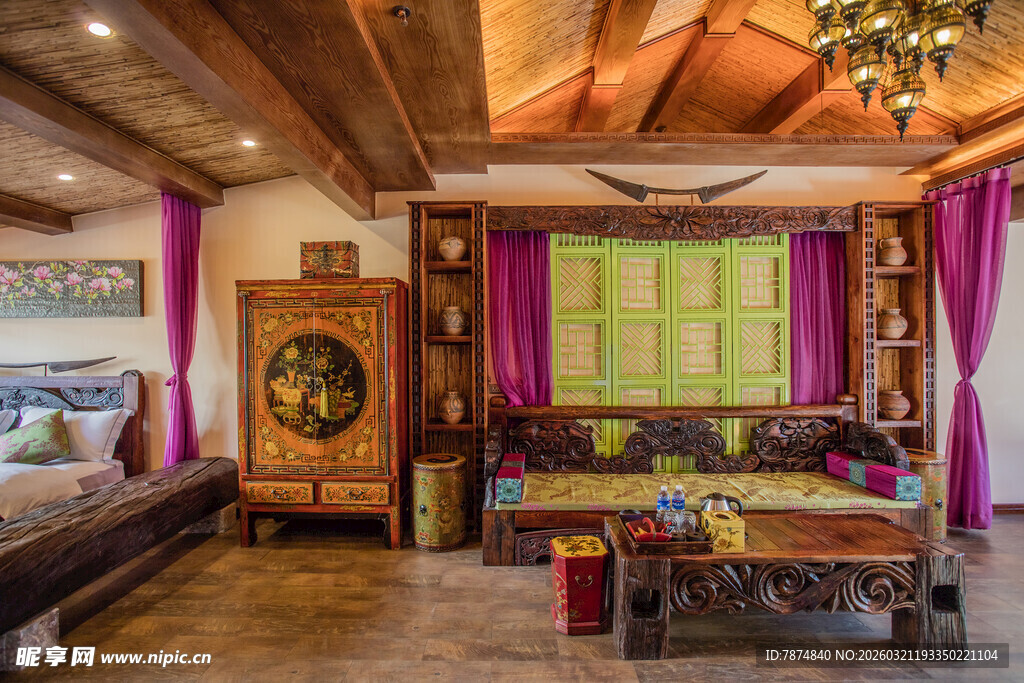 藏式风格客厅室内装饰