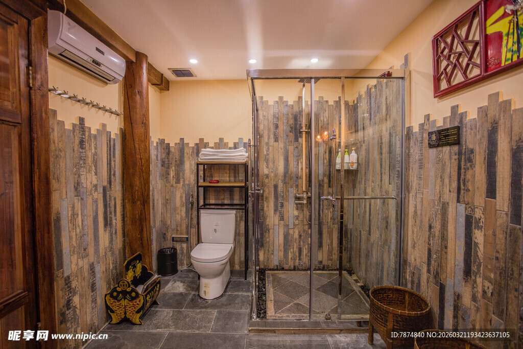 木质风格卫生间室内图