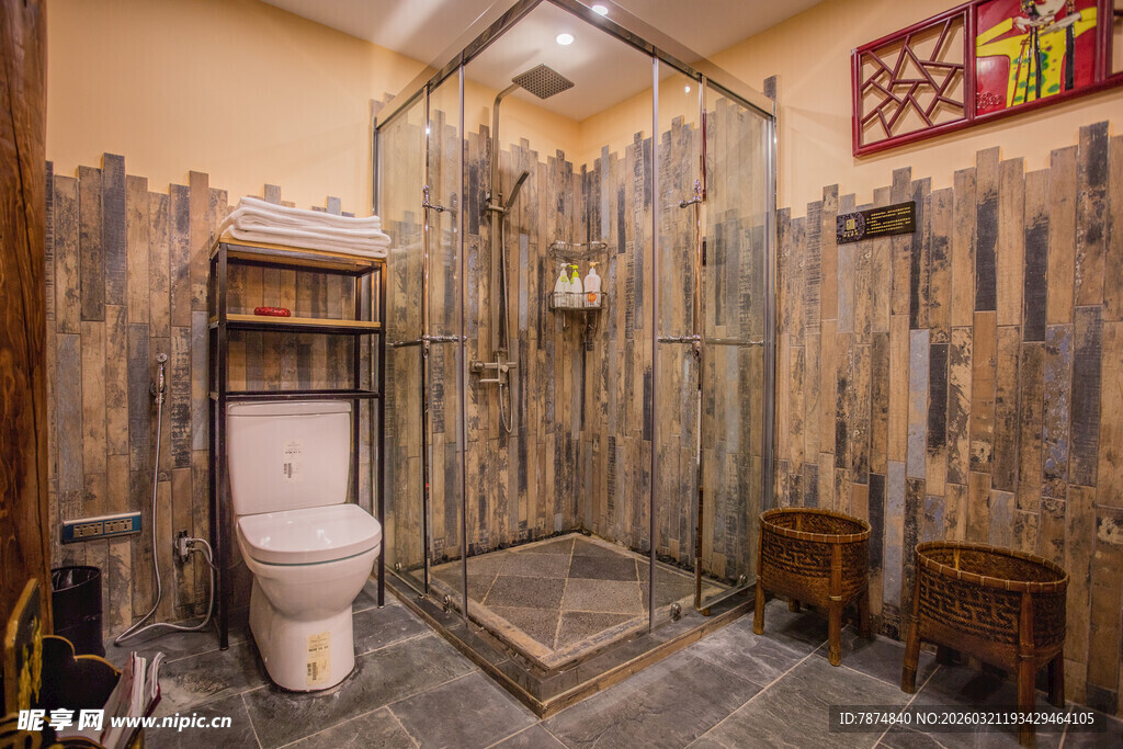 木质风乡村风格卫生间