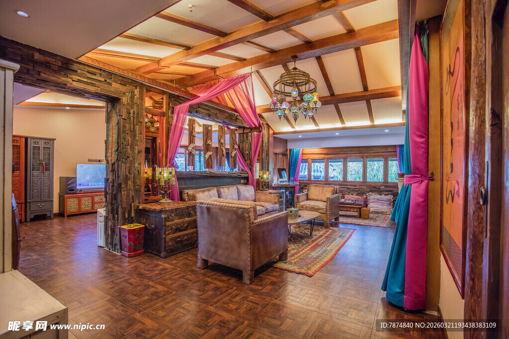 多彩民族风客厅室内空间