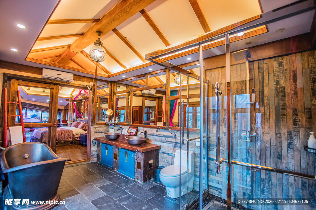 温馨木质风室内休闲空间