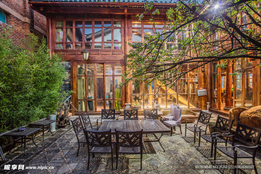 中式庭院户外休闲空间