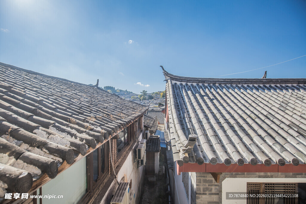 古村屋顶风光