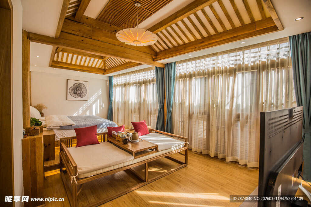 中式雅致客厅温馨空间