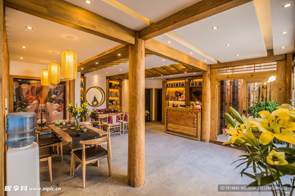 温馨木质风室内休闲空间