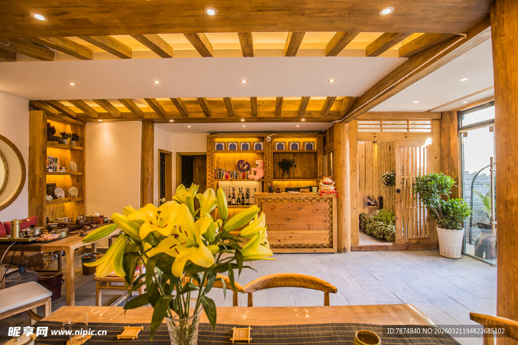 温馨木质风客厅家居场景