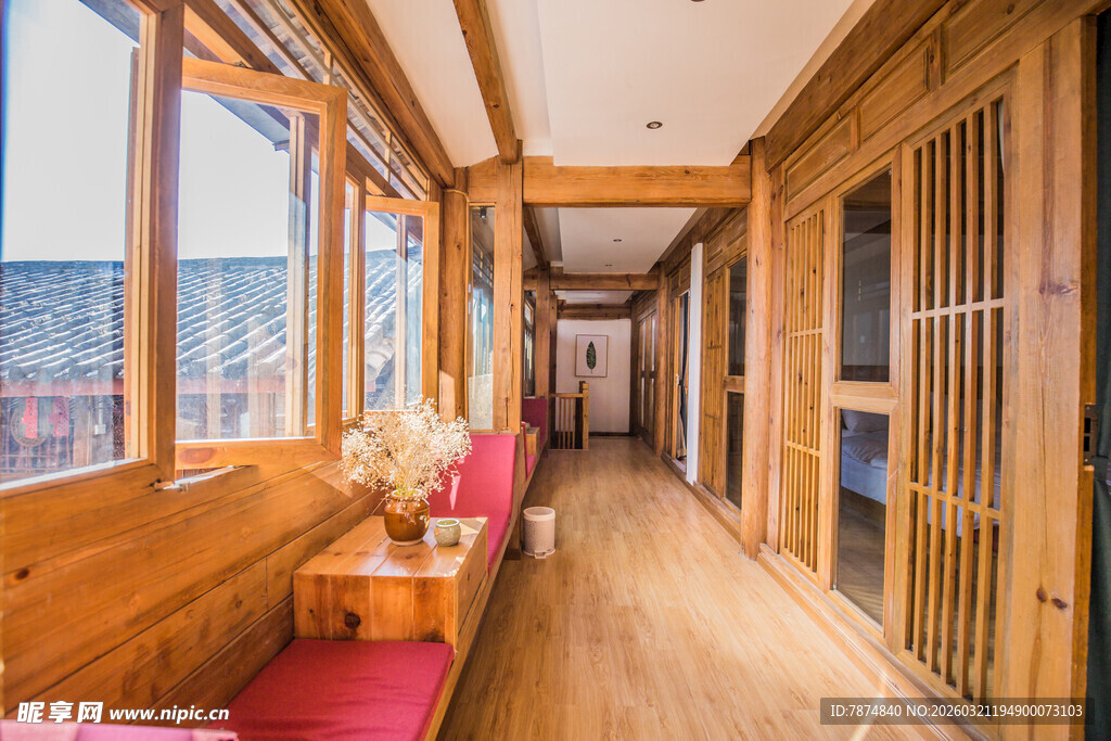 木质走廊 温馨舒适室内景