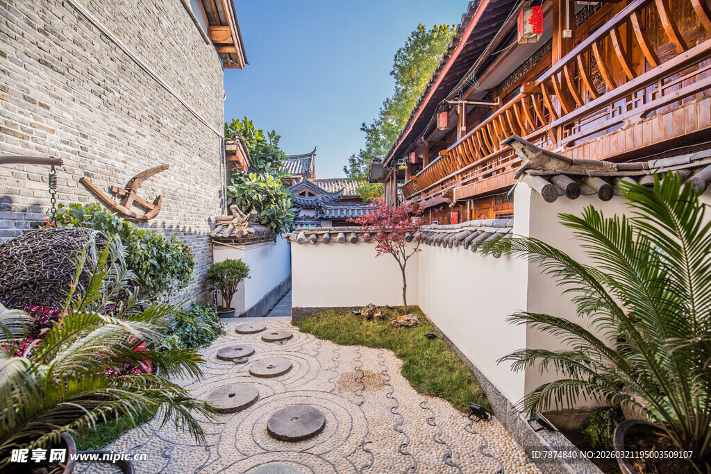 中式庭院小巷景观