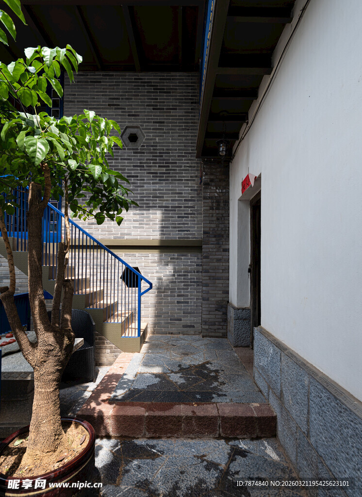 庭院一隅的静谧景致