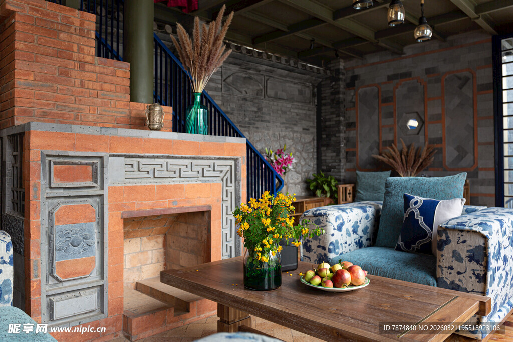 复古风客厅温馨家居场景