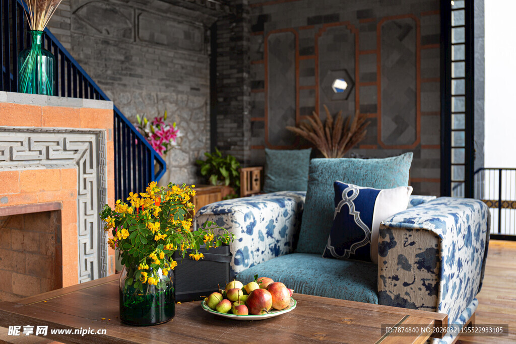 复古风客厅的惬意角落