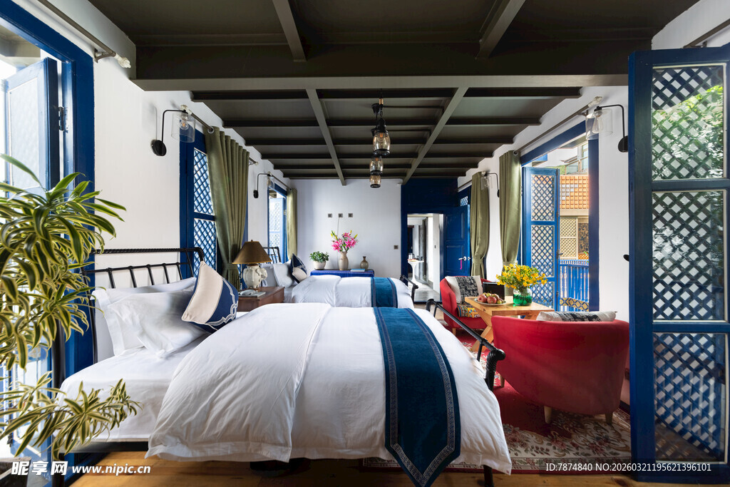 复古风卧室温馨舒适空间