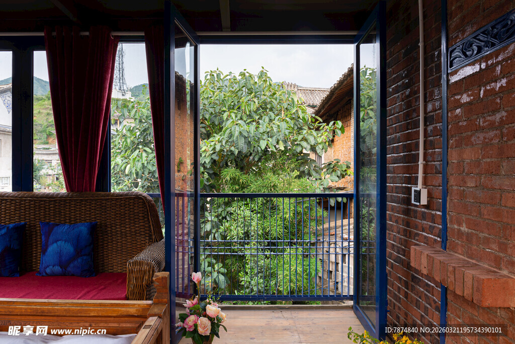 温馨室内外相连的休闲空间