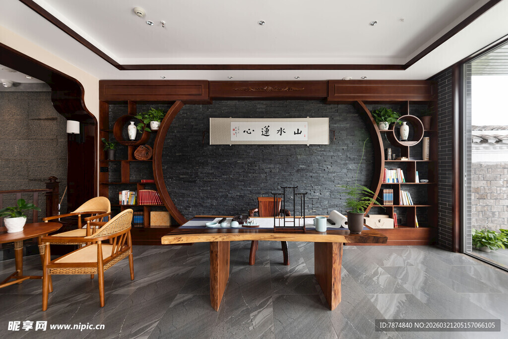 中式茶室雅致室内空间