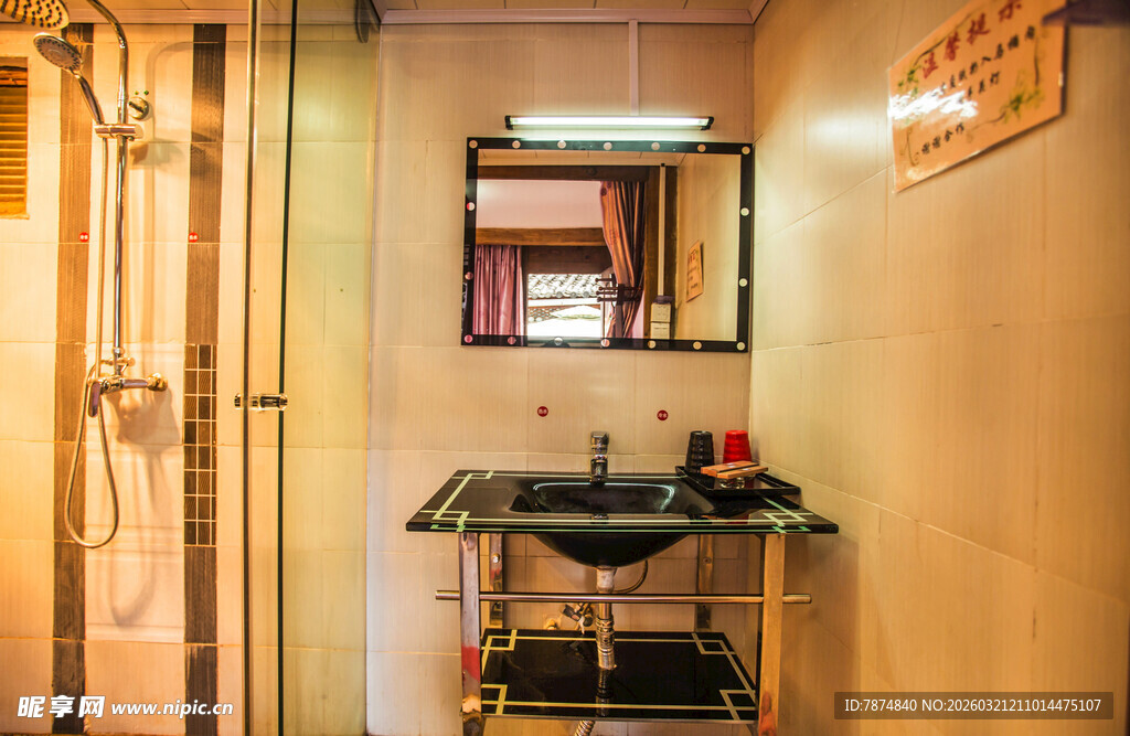 简约浴室洗手台一角