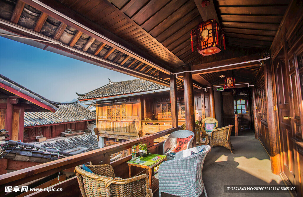 古色古香的中式庭院露台