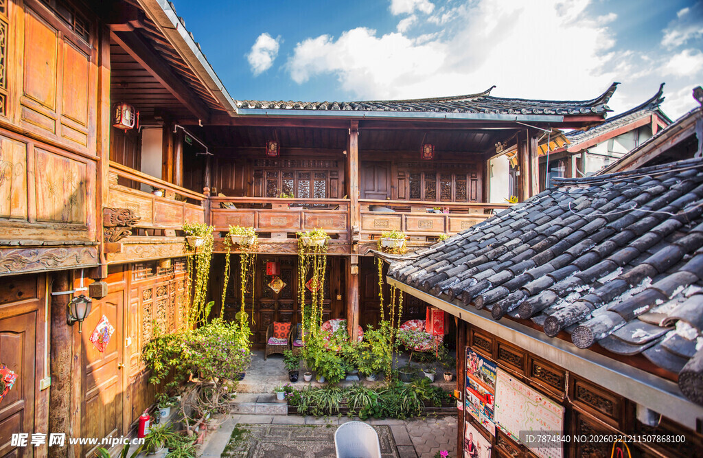 古色古香的中式庭院建筑