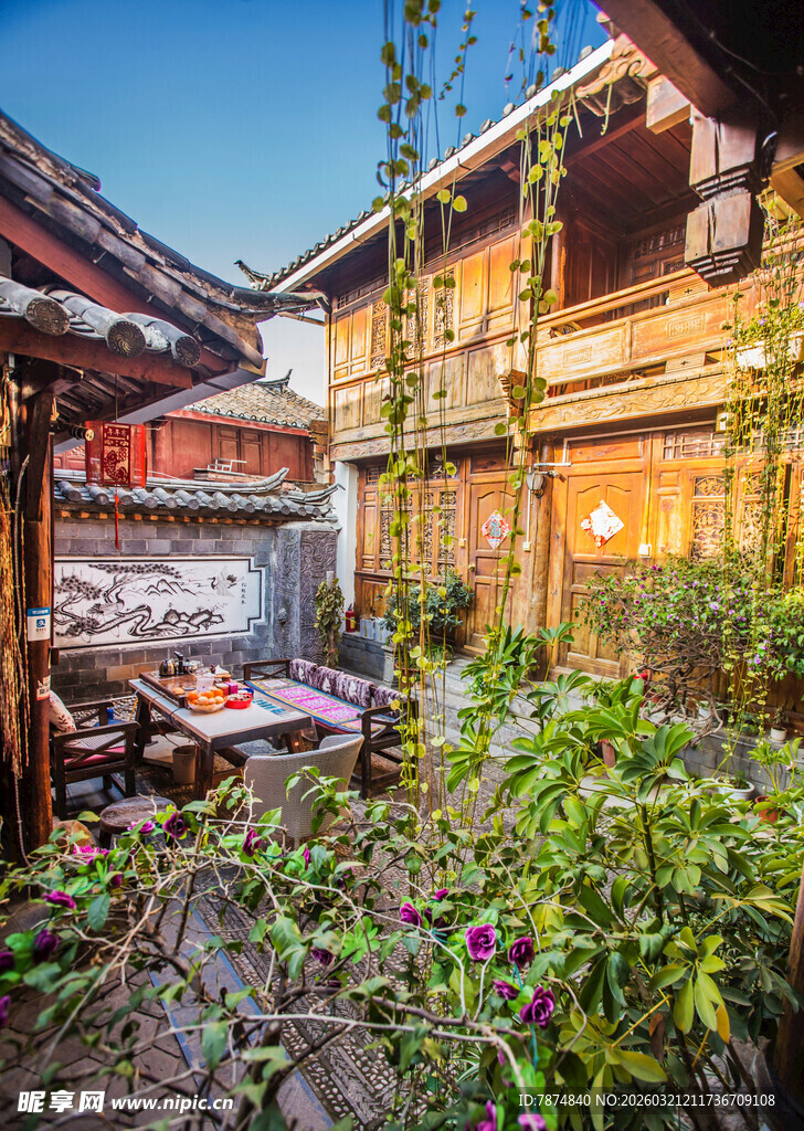 古雅庭院 绿植环绕的老宅