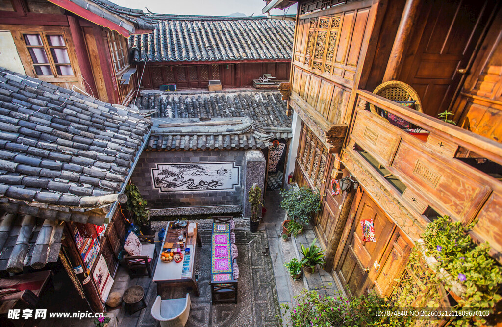 古色古香的中式庭院景观