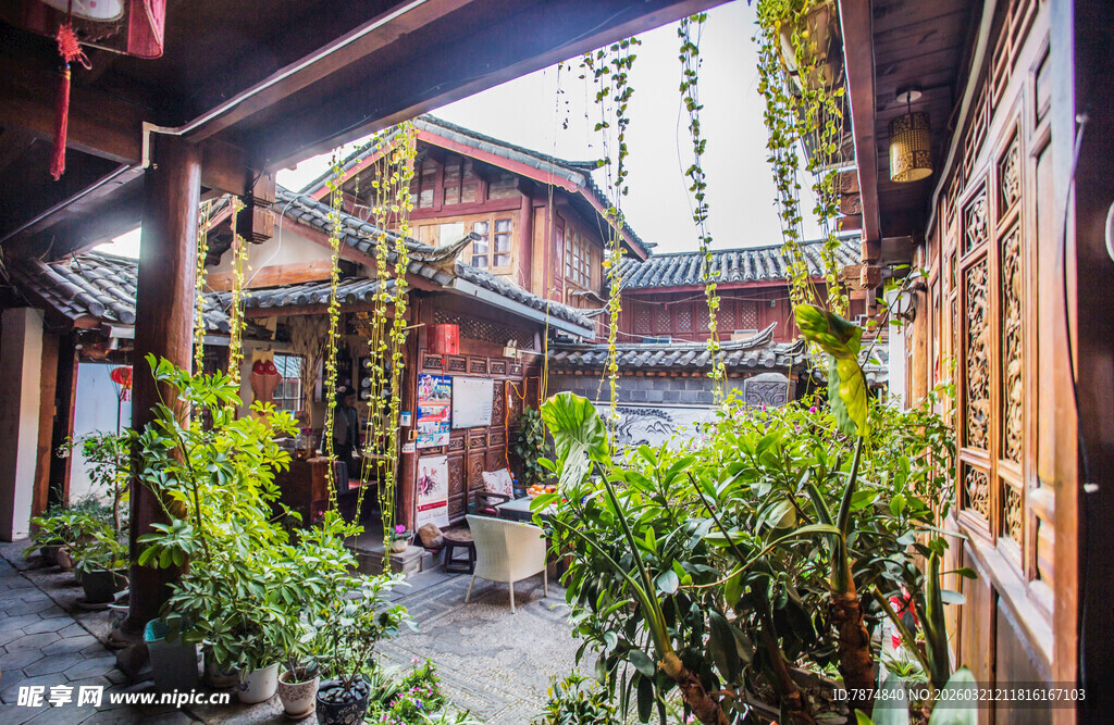 古色古香的中式庭院景观