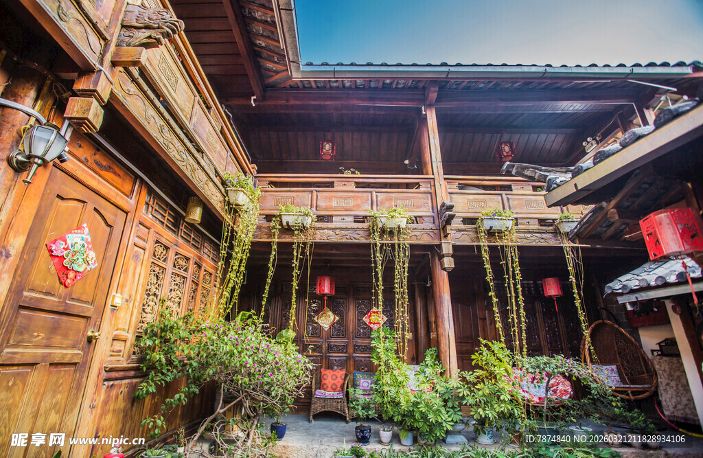 古色古香的中式庭院景观