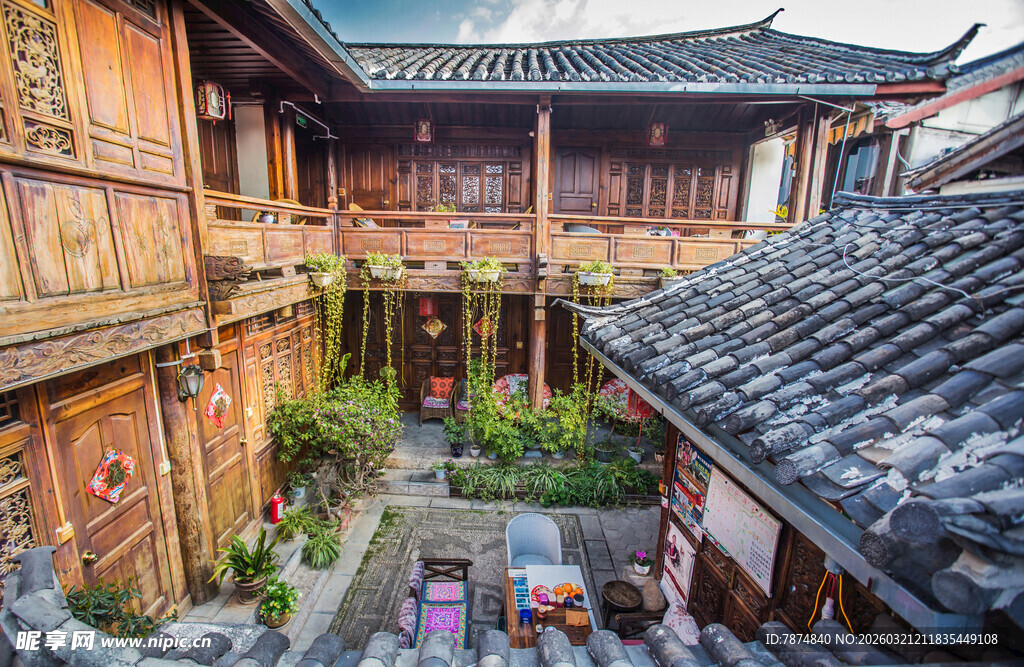 古色古香的中式庭院建筑