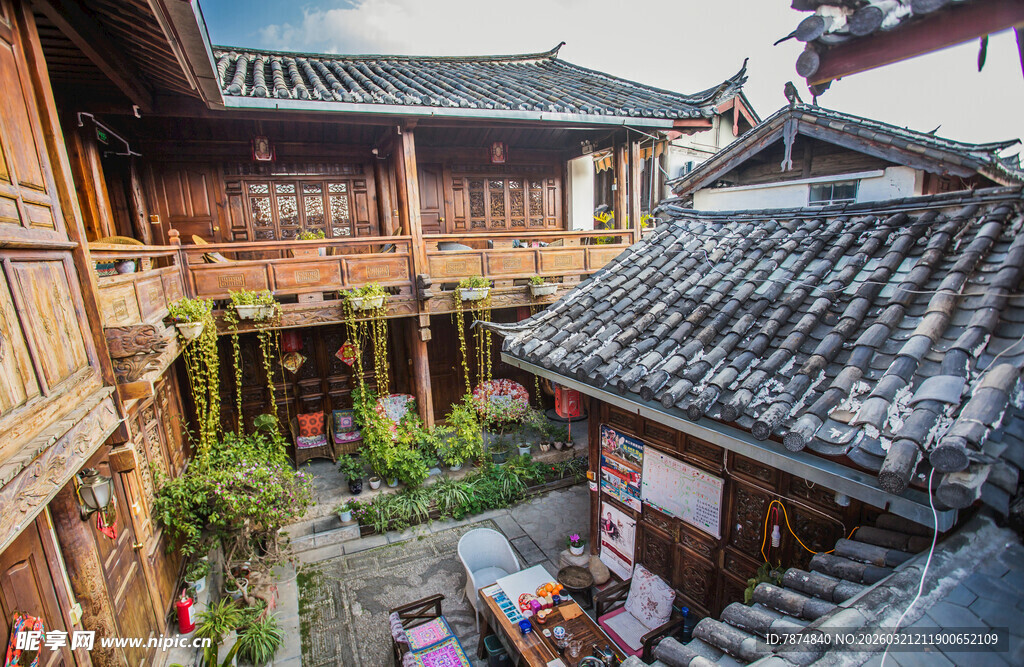 古色古香的中式庭院景观