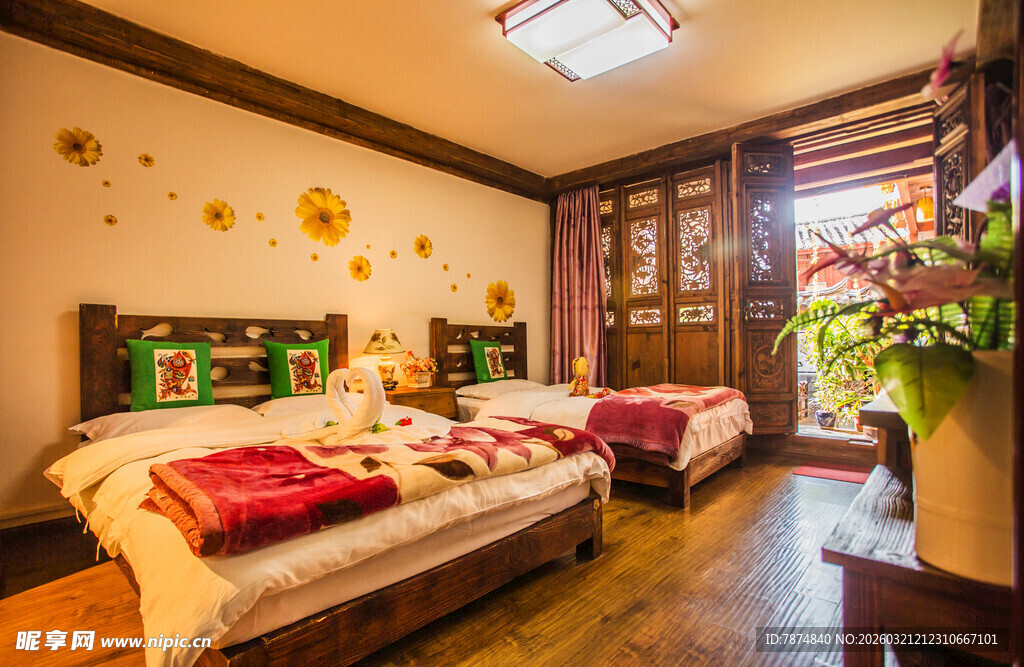 温馨复古风卧室温馨场景