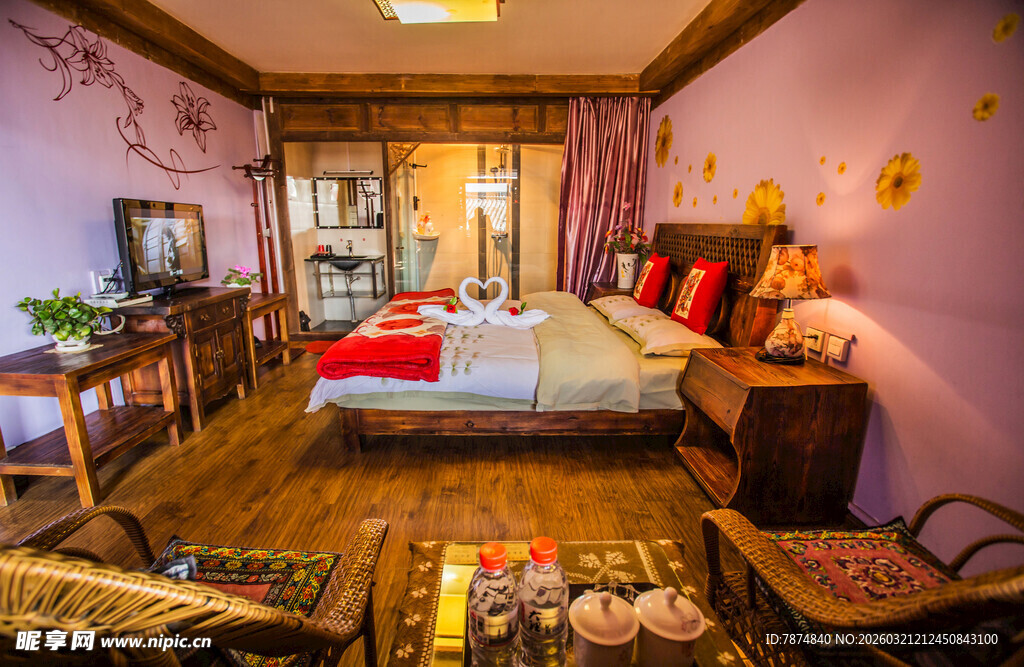 温馨民族风卧室室内场景