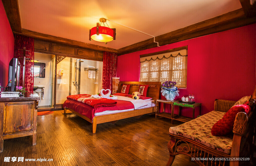 中式古典风格温馨卧室