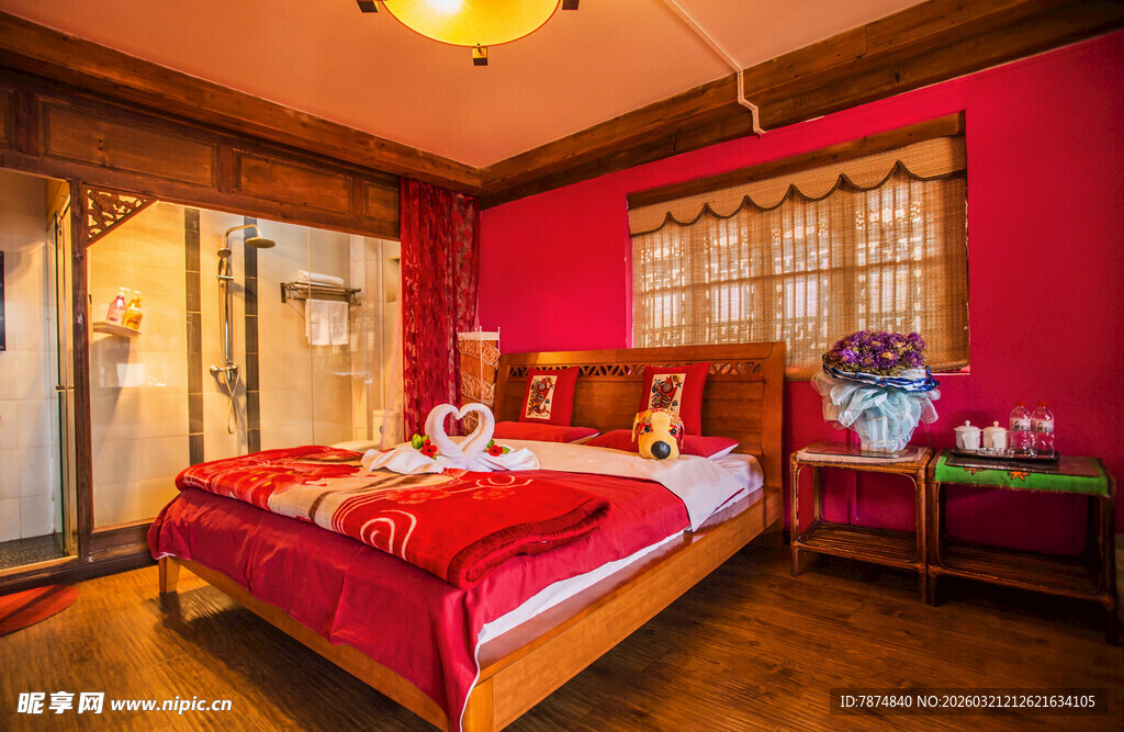 中式典雅卧室温馨场景