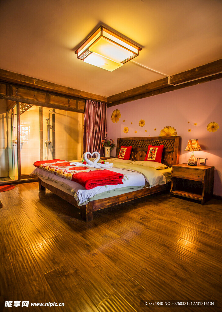 温馨典雅的卧室室内场景