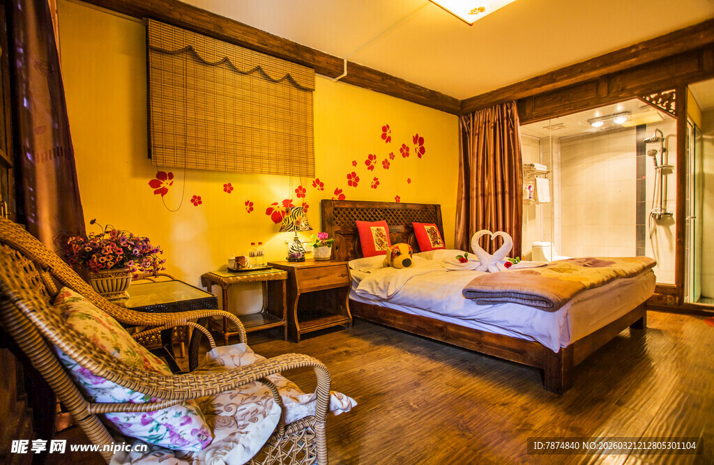 豪华温馨卧室室内场景