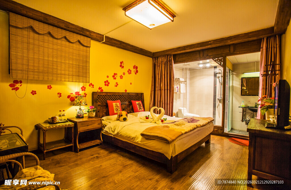 中式典雅卧室温馨场景