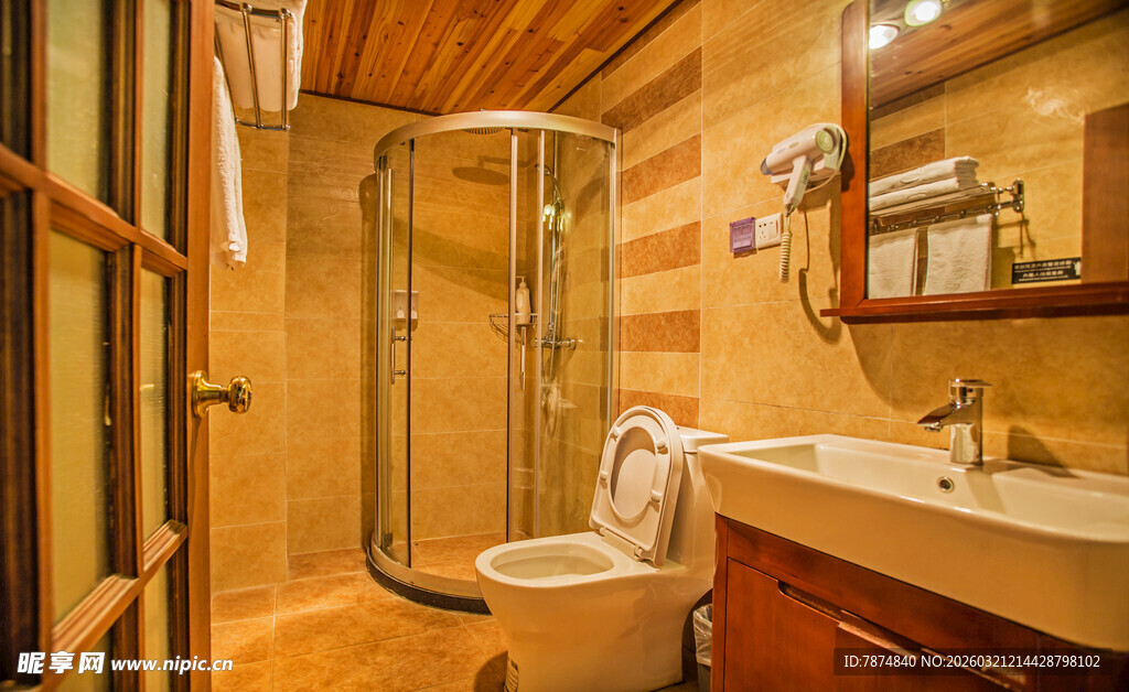 木质温馨风浴室一角