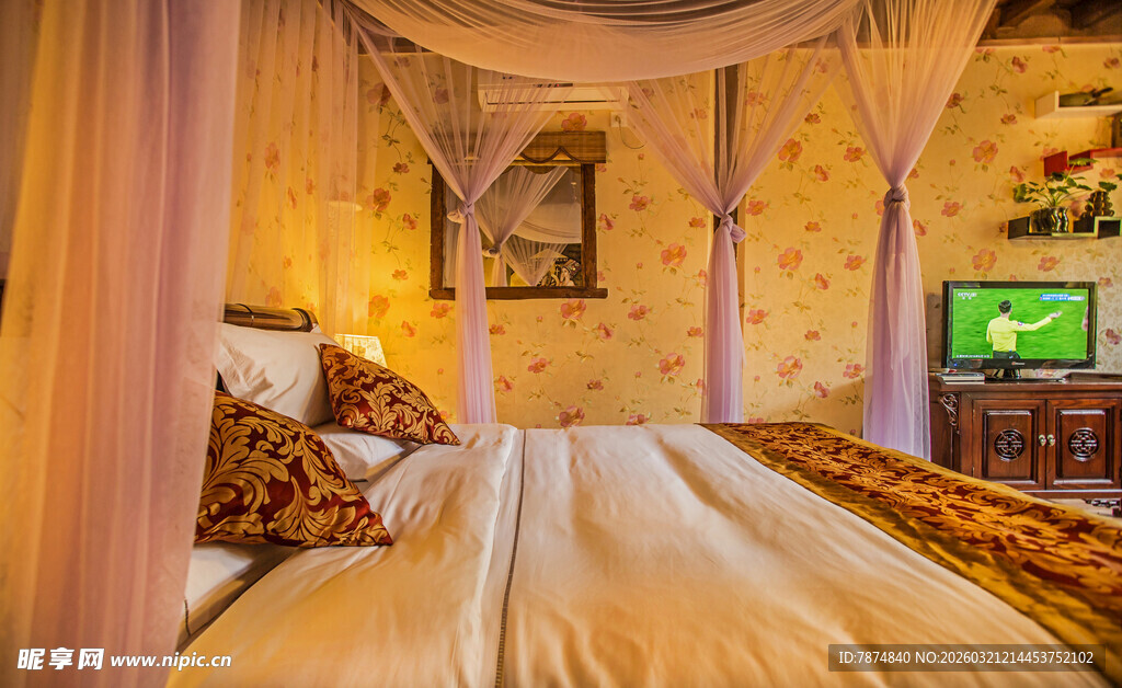 浪漫温馨的卧室布置场景