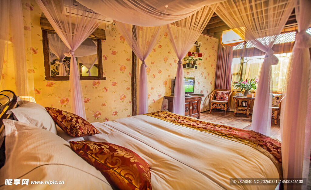 温馨浪漫的异域风情卧室