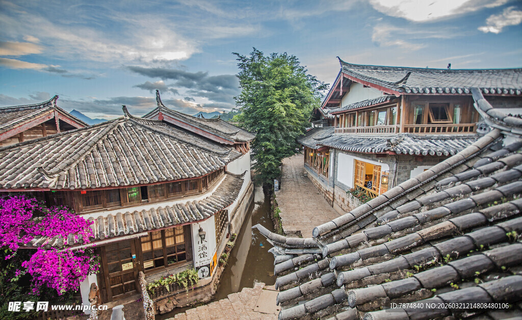 古村落屋顶风光