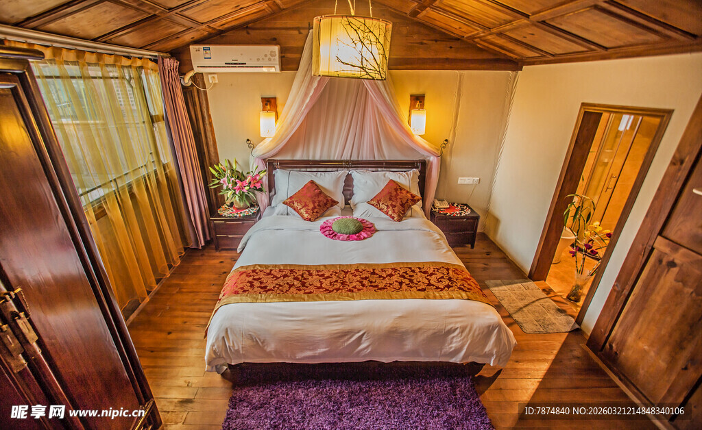 温馨典雅的民宿卧室场景