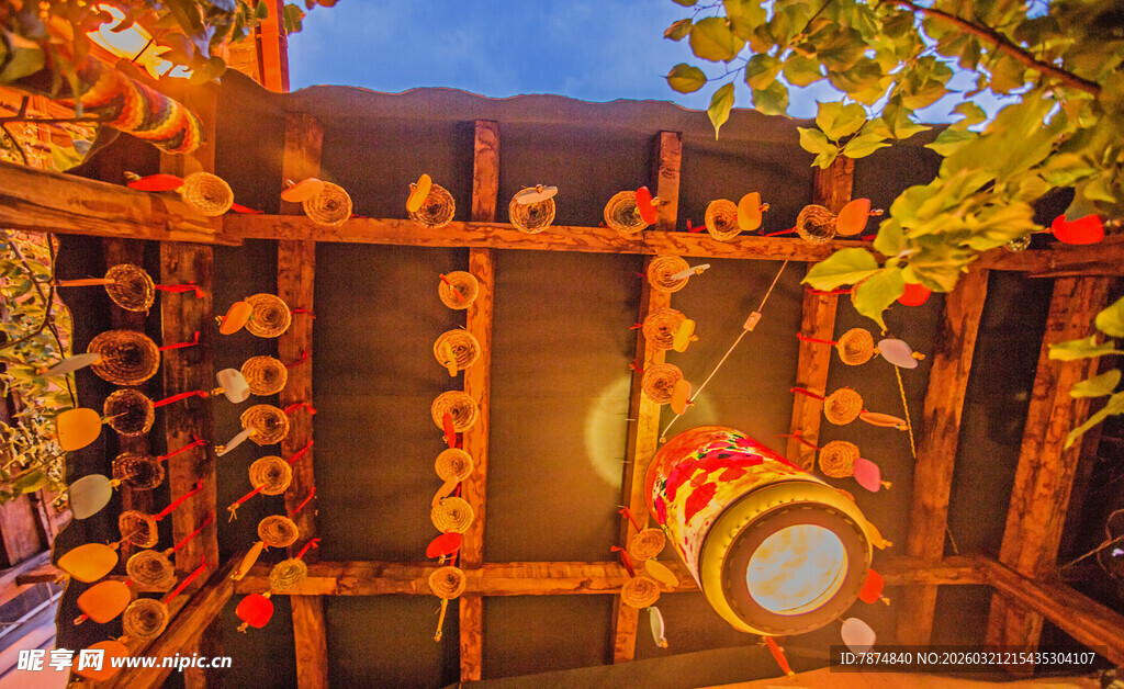 中式古风灯笼装饰场景