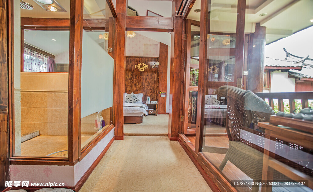 中式古典风格展示厅一角