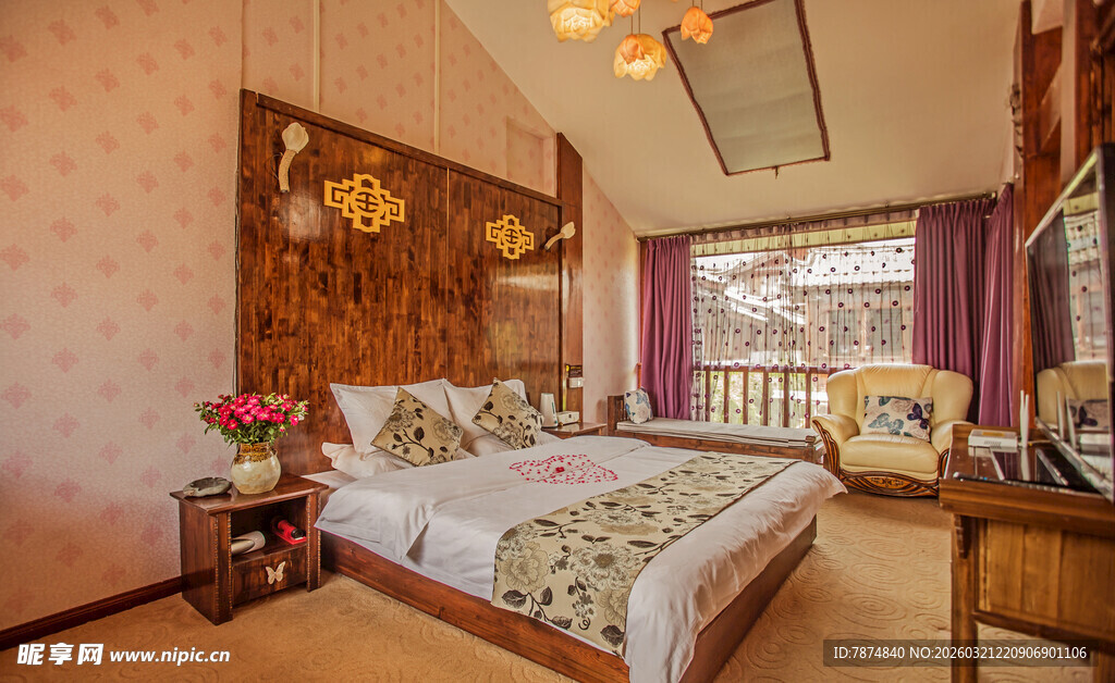 温馨典雅卧室室内场景