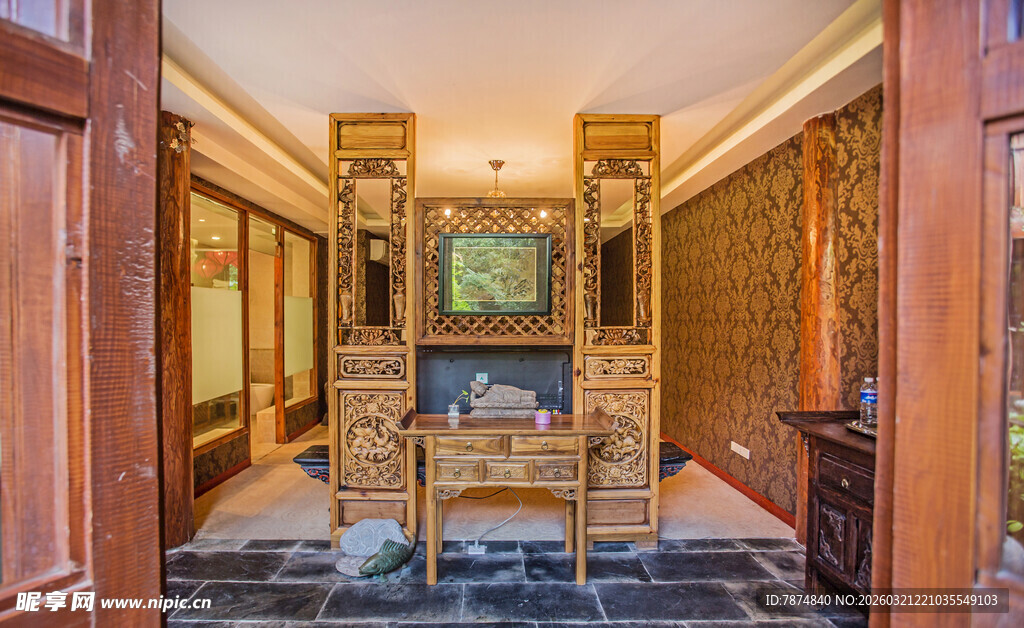 木质温馨客厅室内景观