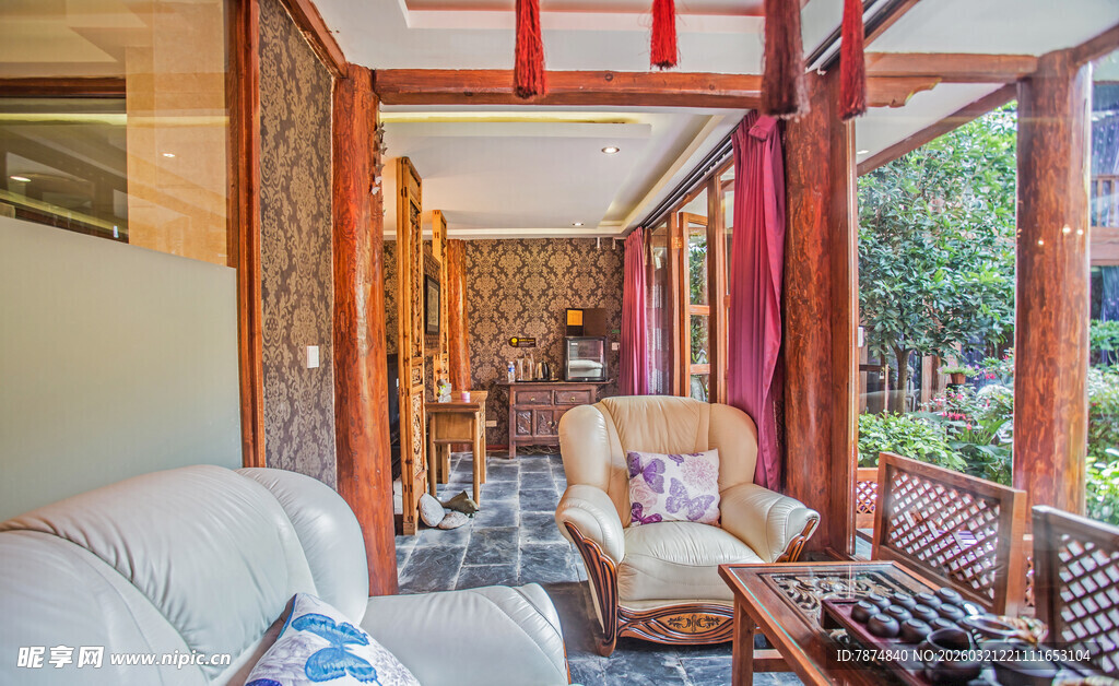 中式风格温馨客厅场景