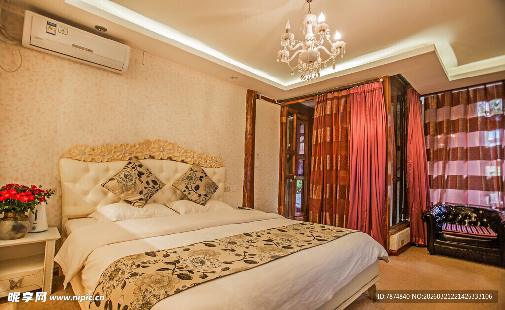 豪华温馨卧室室内场景